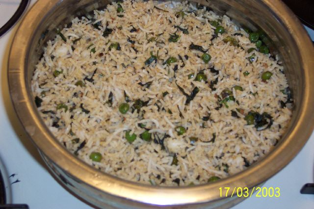 Methi rice pulav Methi rice pulav picture